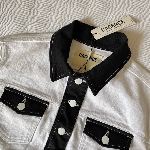 Brand New- L’AGENCE Koda Jacket in White/ Black 🤍⚓️ - Picture 4 of 16